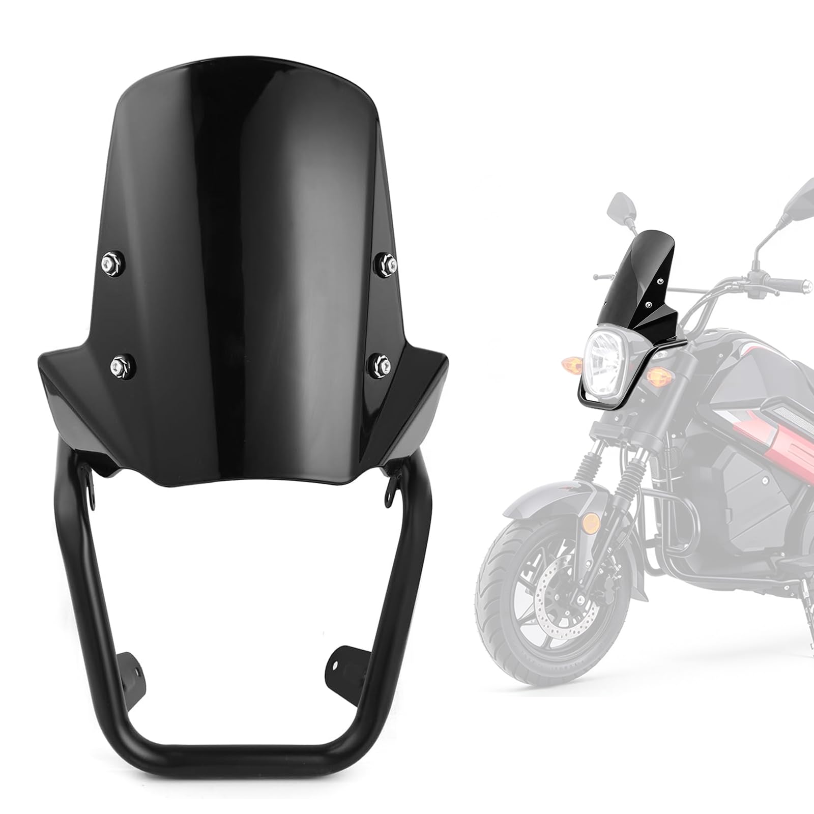 Amazon.com: Mokuo Motorcycle Windshield in ABS Material Compatible